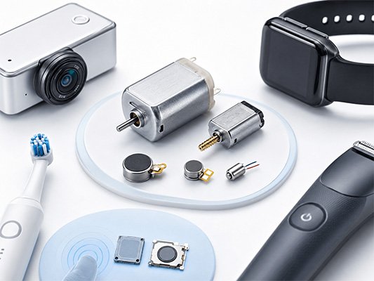 Micro DC motors for consumer electronics and haptics