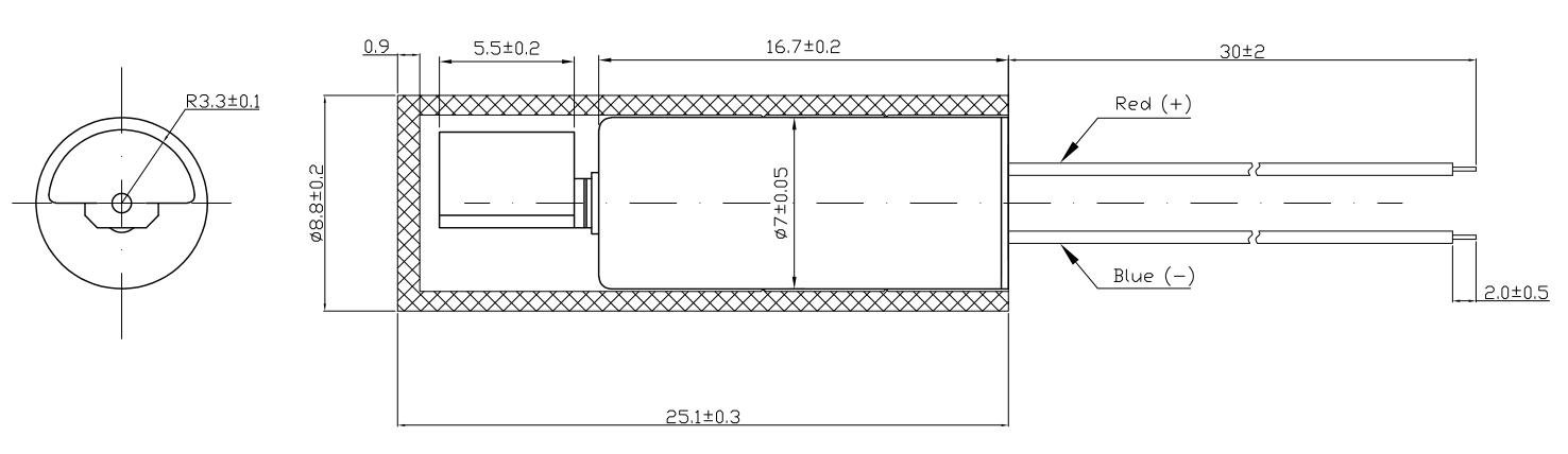 5PCS 1 * 0,3 Zoll Kernloser Vibrationsmotor 14500 U/min Miniatur Micro - View #2