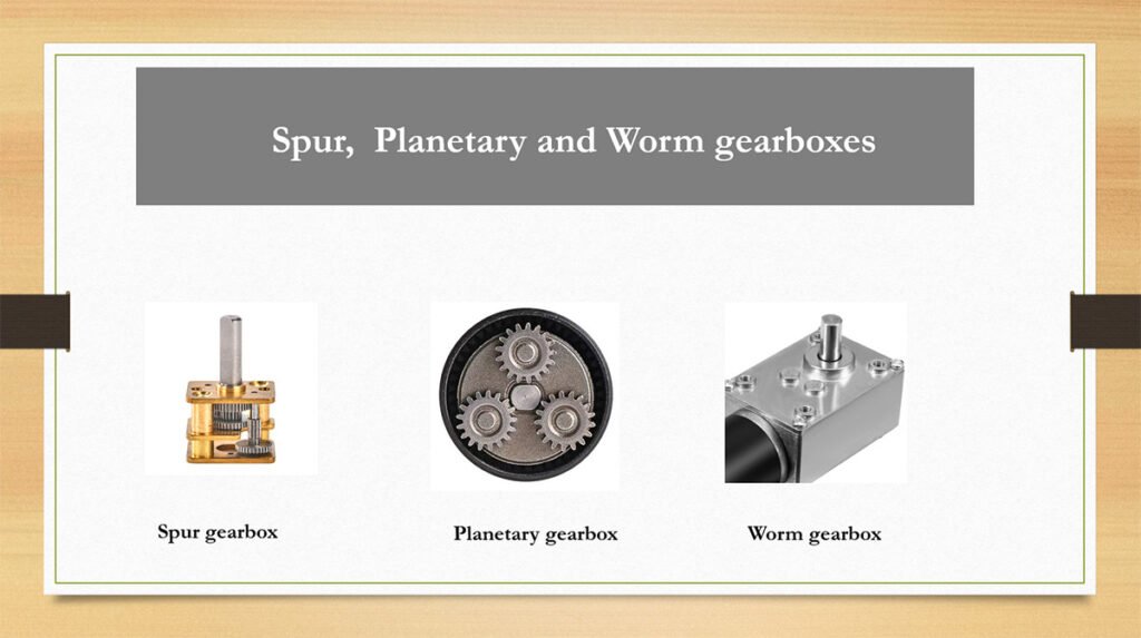 Spur gearhead VS Planetary gearhead VS worm geargead