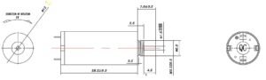 1228 Coreless Brush DC Motor Drawing