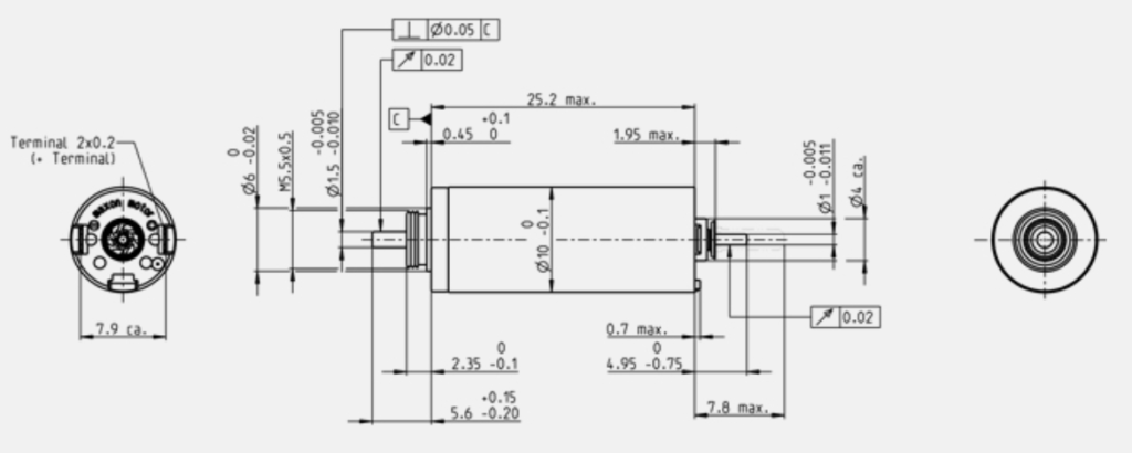 Coreless Brush DC Motor 10mm Dia | INEED Motors
