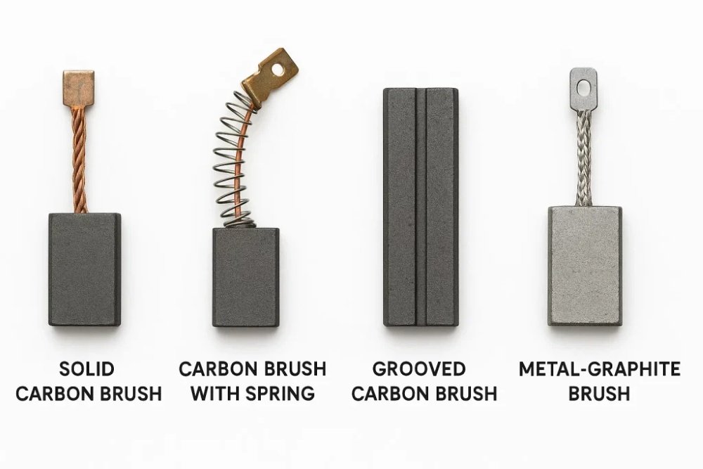 Carbon brushes: 9 signs of wear + how to choose the right grade (2026) 2 Types of carbon brushes